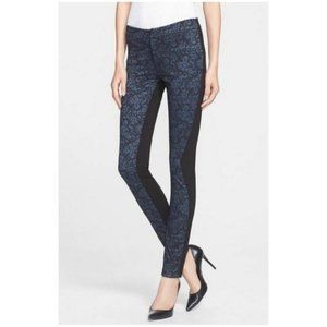 Parker 'Globe' Lace Overlay Skinny Pants Black